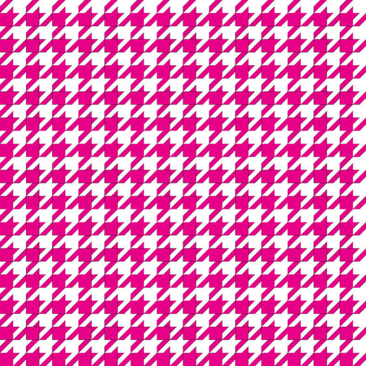 Houndstooth Bright Pink UV Printed Acrylic Sheet