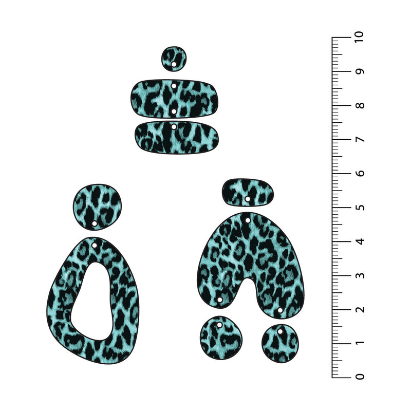 Leopard Light Blue UV Printed Acrylic Sheet