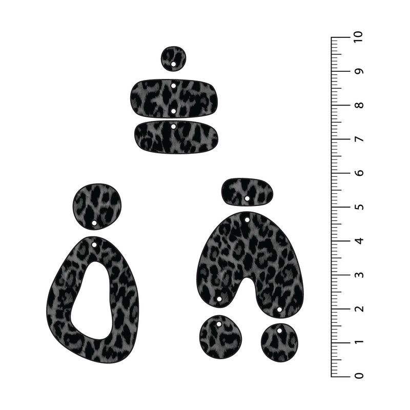 Leopard Dark Grey UV Printed Acrylic Sheet