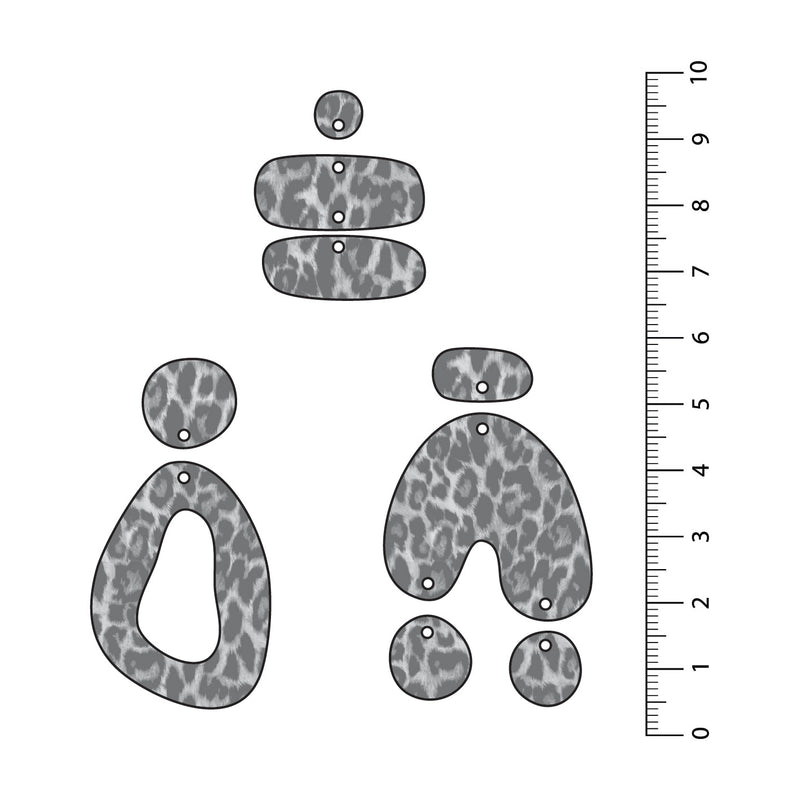 Leopard Light Grey UV Printed Acrylic Sheet
