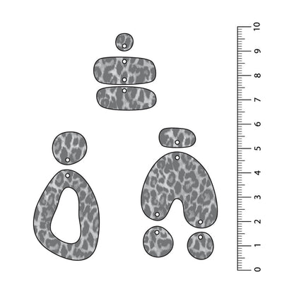 Leopard Light Grey UV Printed Acrylic Sheet