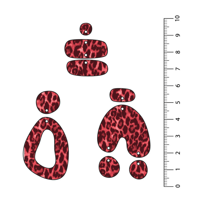Leopard Red UV Printed Acrylic Sheet