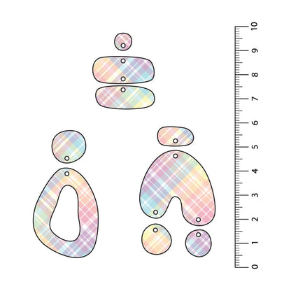 Rainbow Gingham UV Printed Acrylic Sheet