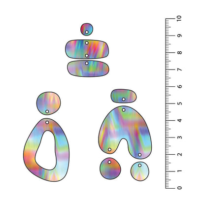 Rainbow Glitch UV Printed Acrylic Sheet