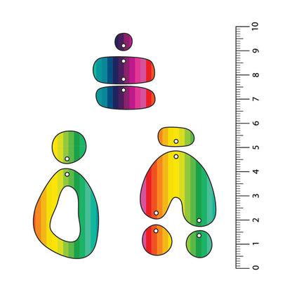 Rainbow Stripes UV Printed Acrylic Sheet