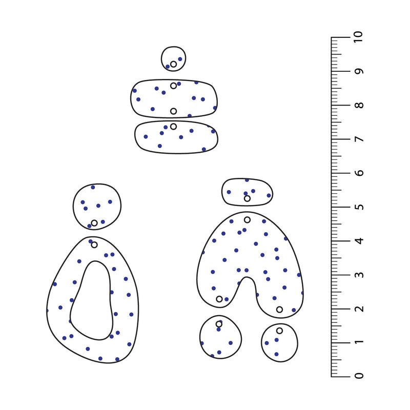 Spots Random Dark Blue UV Printed Acrylic Sheet