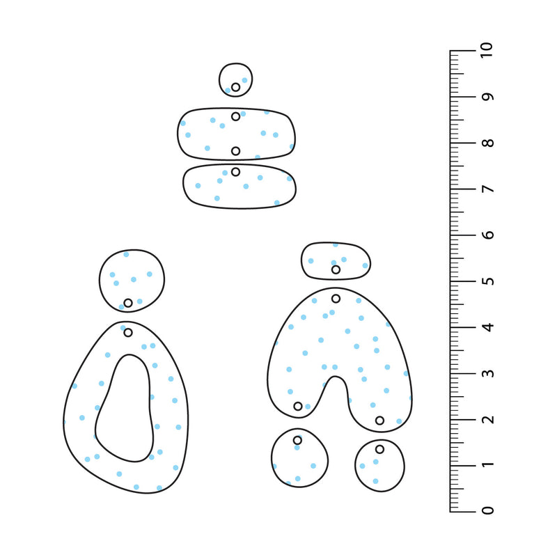 Spots Random Light Blue UV Printed Acrylic Sheet