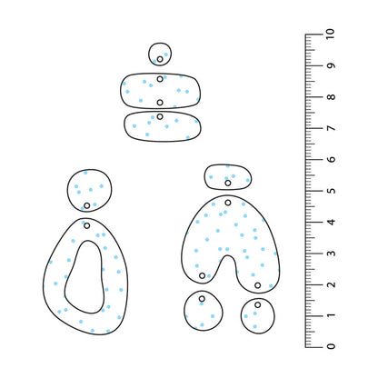 Spots Random Light Blue UV Printed Acrylic Sheet