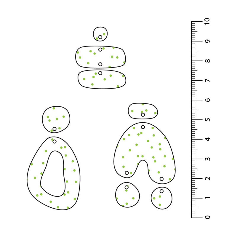 Spots Random Light Green UV Printed Acrylic Sheet