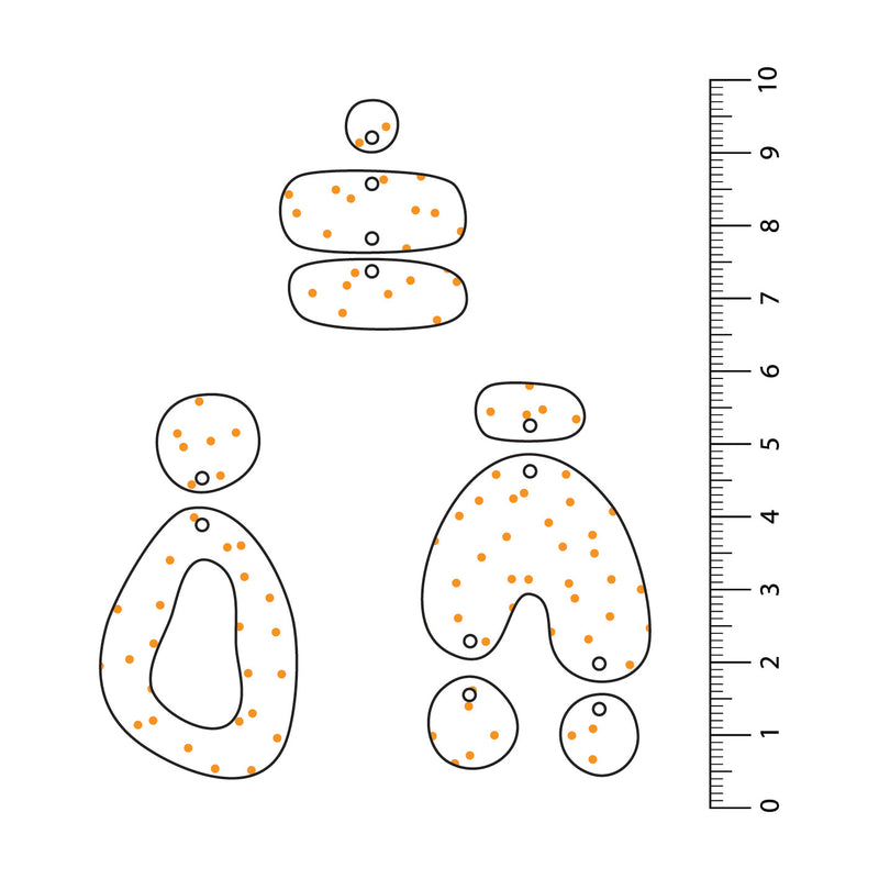 Spots Random Orange UV Printed Acrylic Sheet