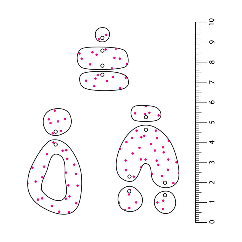 Spots Random Bright Pink UV Printed Acrylic Sheet