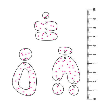 Spots Random Bright Pink UV Printed Acrylic Sheet