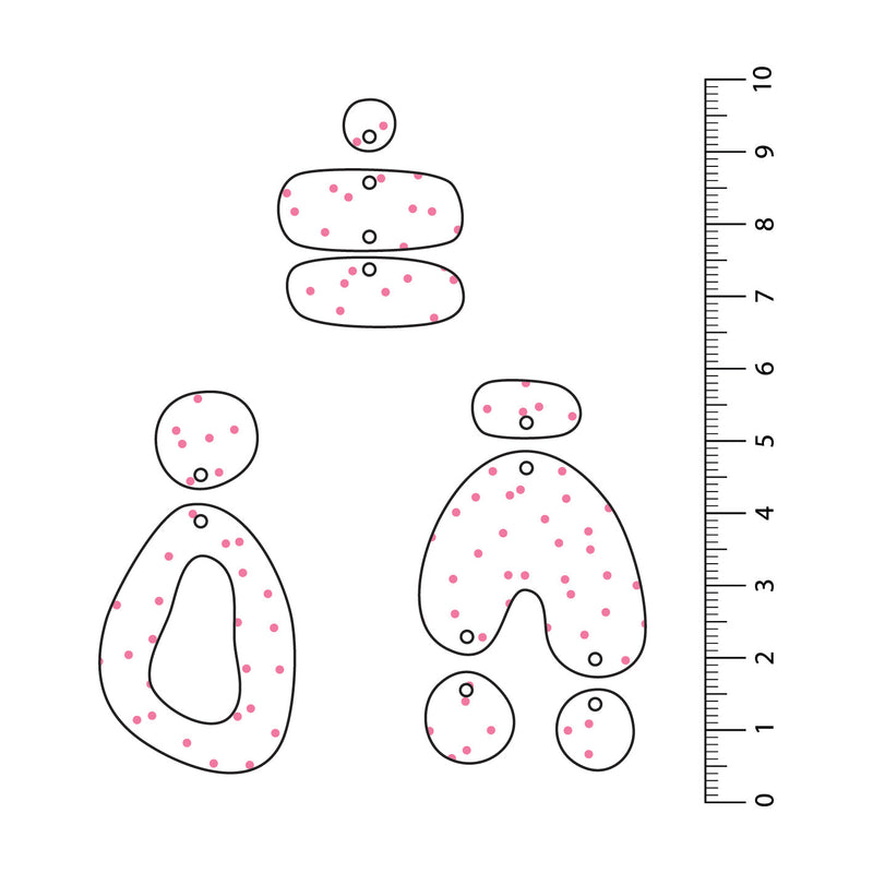 Spots Random Light Pink UV Printed Acrylic Sheet