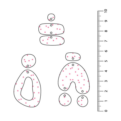 Spots Random Light Pink UV Printed Acrylic Sheet