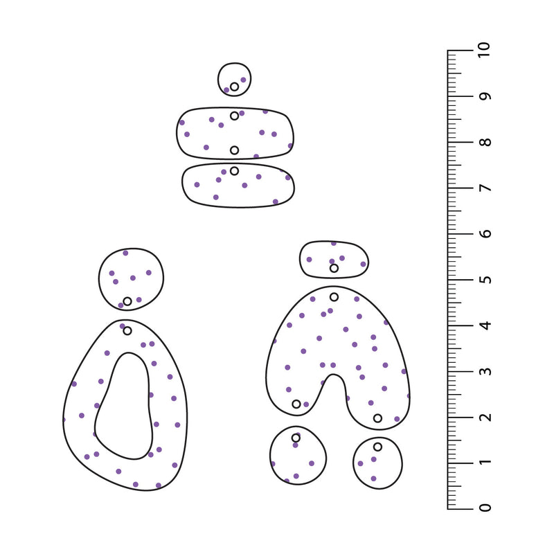 Spots Random Dark Purple UV Printed Acrylic Sheet