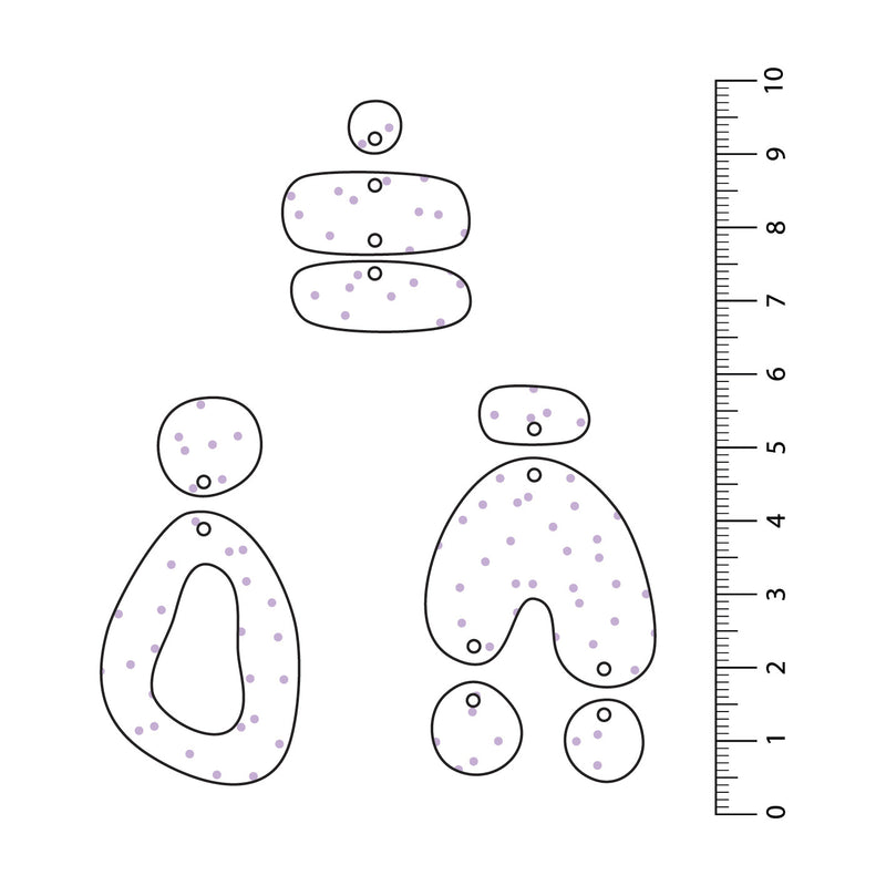 Spots Random Light Purple UV Printed Acrylic Sheet