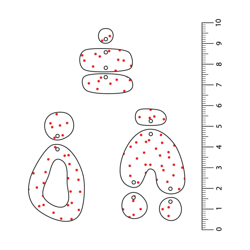 Spots Random Red UV Printed Acrylic Sheet
