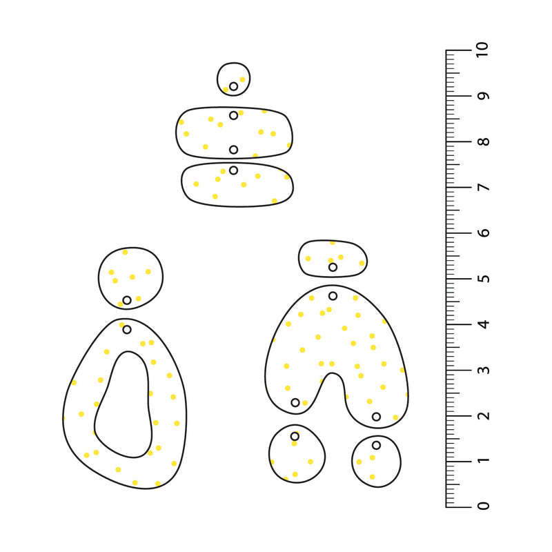 Spots Random Yellow UV Printed Acrylic Sheet