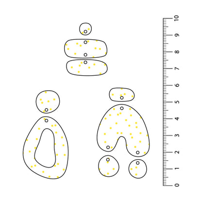 Spots Random Yellow UV Printed Acrylic Sheet