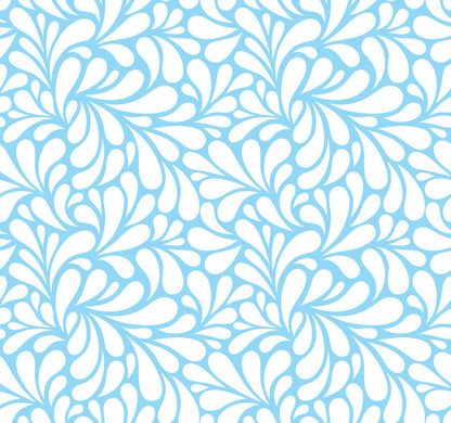 Retro Blooms Light Blue UV Printed Acrylic Sheet