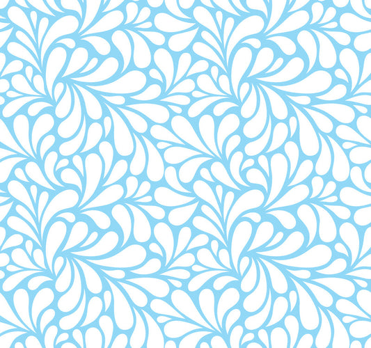 Retro Blooms Light Blue UV Printed Acrylic Sheet