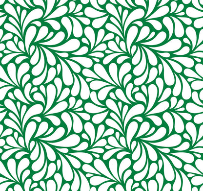 Retro Blooms Dark Green UV Printed Acrylic Sheet