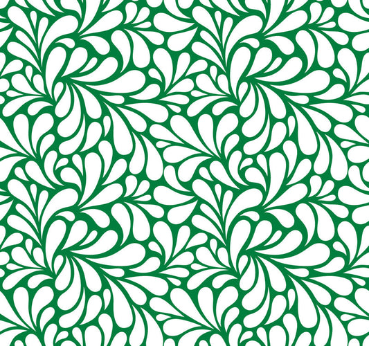 Retro Blooms Dark Green UV Printed Acrylic Sheet