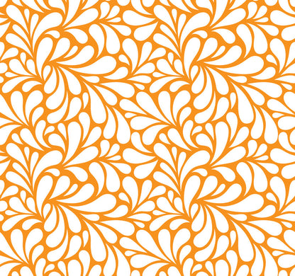 Retro Blooms Orange UV Printed Acrylic Sheet