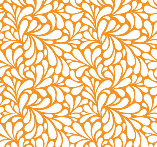 Retro Blooms Orange UV Printed Acrylic Sheet