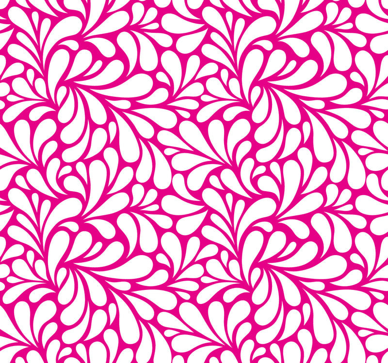 Retro Blooms Bright Pink UV Printed Acrylic Sheet