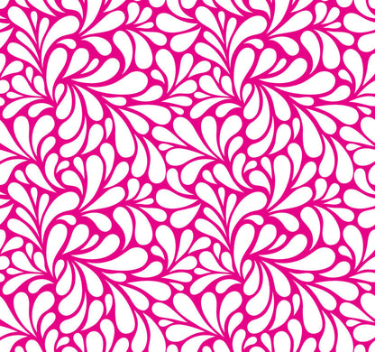 Retro Blooms Bright Pink UV Printed Acrylic Sheet