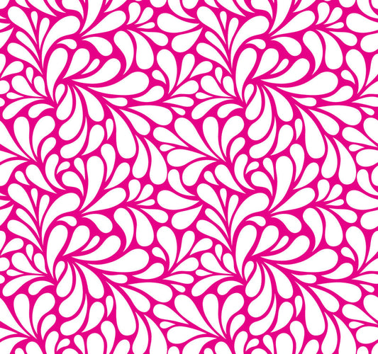 Retro Blooms Bright Pink UV Printed Acrylic Sheet