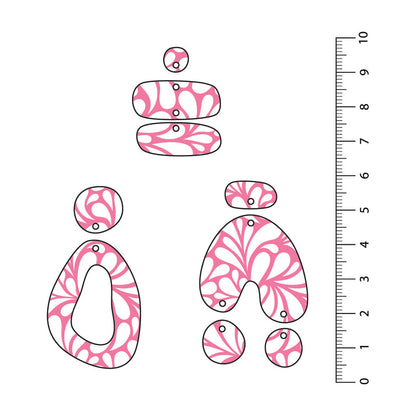 Retro Blooms Light Pink UV Printed Acrylic Sheet