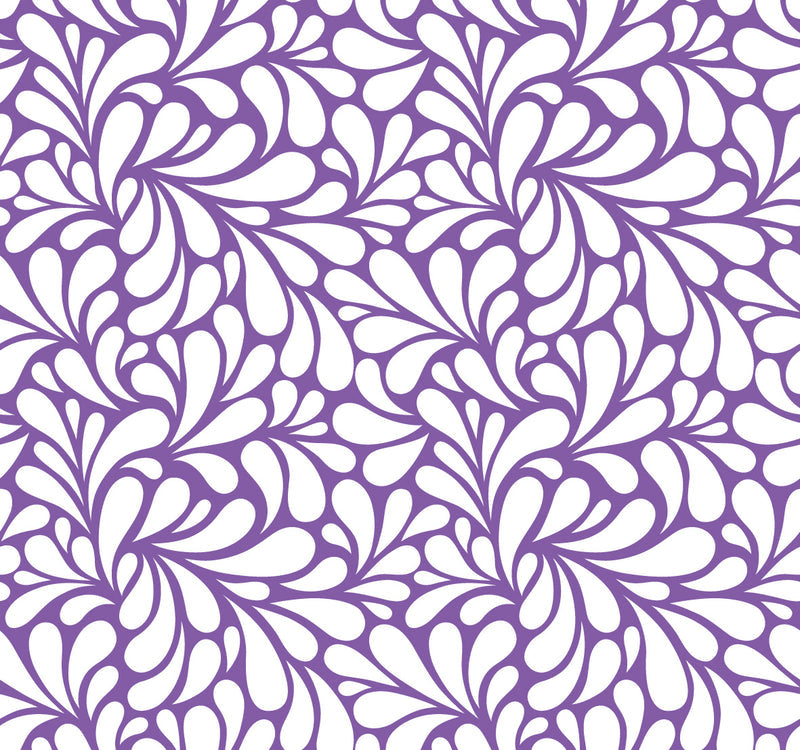 Retro Blooms Dark Purple UV Printed Acrylic Sheet