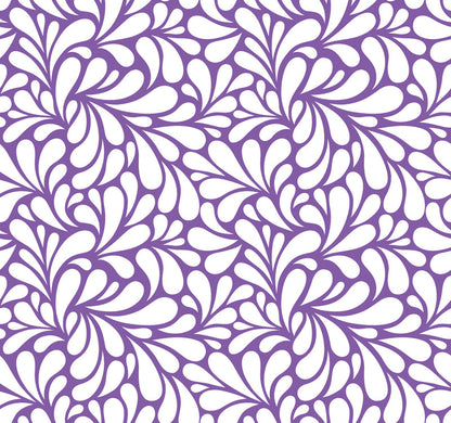 Retro Blooms Dark Purple UV Printed Acrylic Sheet