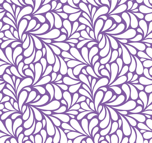 Retro Blooms Dark Purple UV Printed Acrylic Sheet