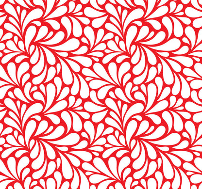Retro Blooms Red UV Printed Acrylic Sheet