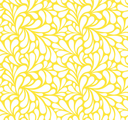 Retro Blooms Yellow UV Printed Acrylic Sheet