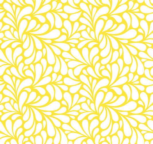 Retro Blooms Yellow UV Printed Acrylic Sheet