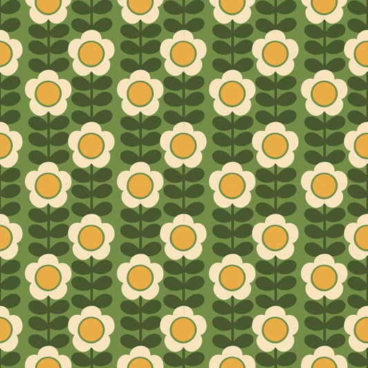 Retro Flowers UV Printed Acrylic Sheet