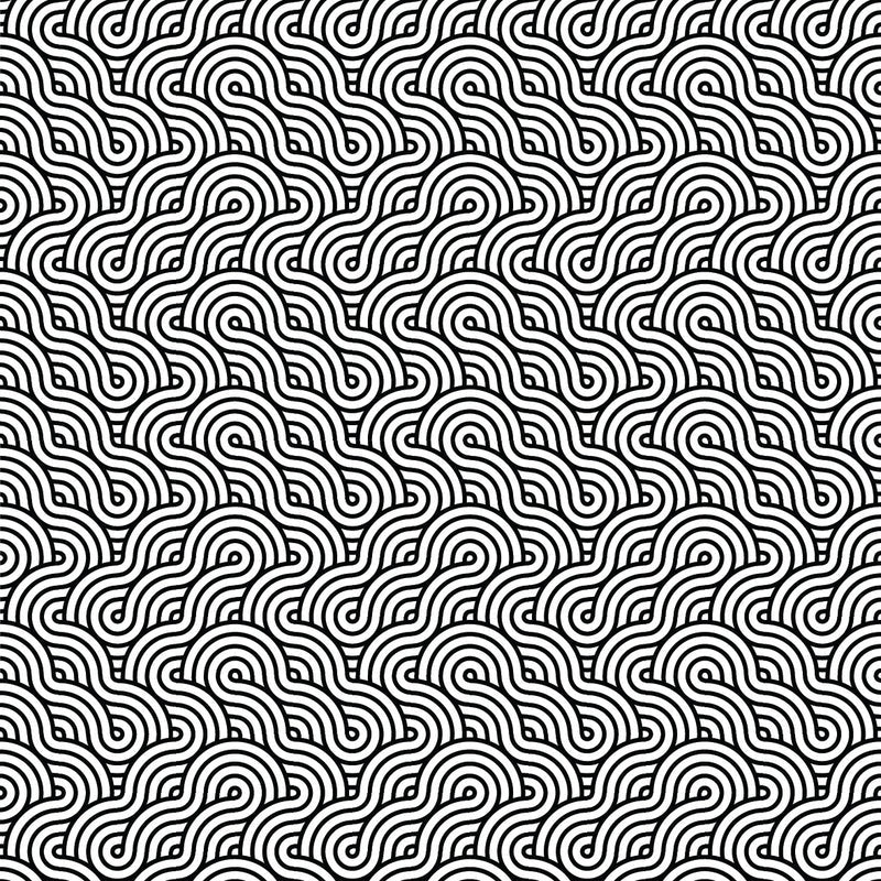 Retro Waves Black UV Printed Acrylic Sheet