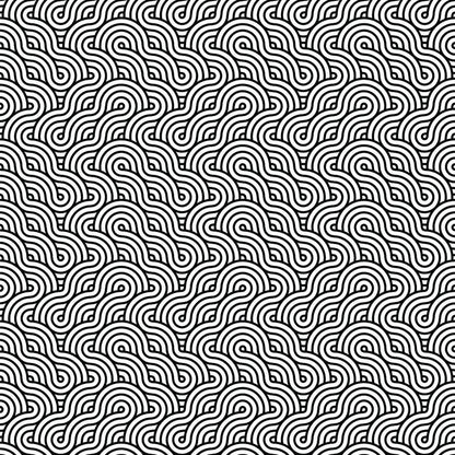 Retro Waves Black UV Printed Acrylic Sheet