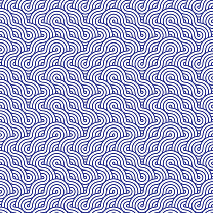 Retro Waves Dark Blue UV Printed Acrylic Sheet