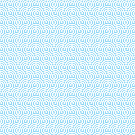 Retro Waves Light Blue UV Printed Acrylic Sheet
