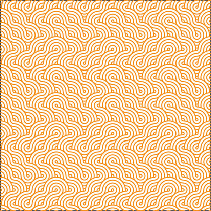 Retro Waves Orange UV Printed Acrylic Sheet