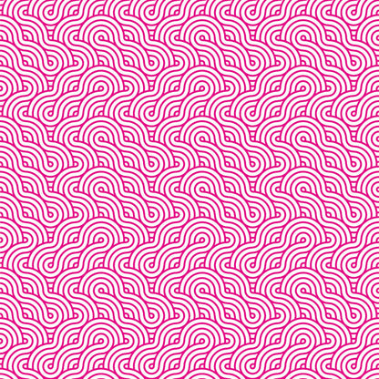 Retro Waves Bright Pink UV Printed Acrylic Sheet