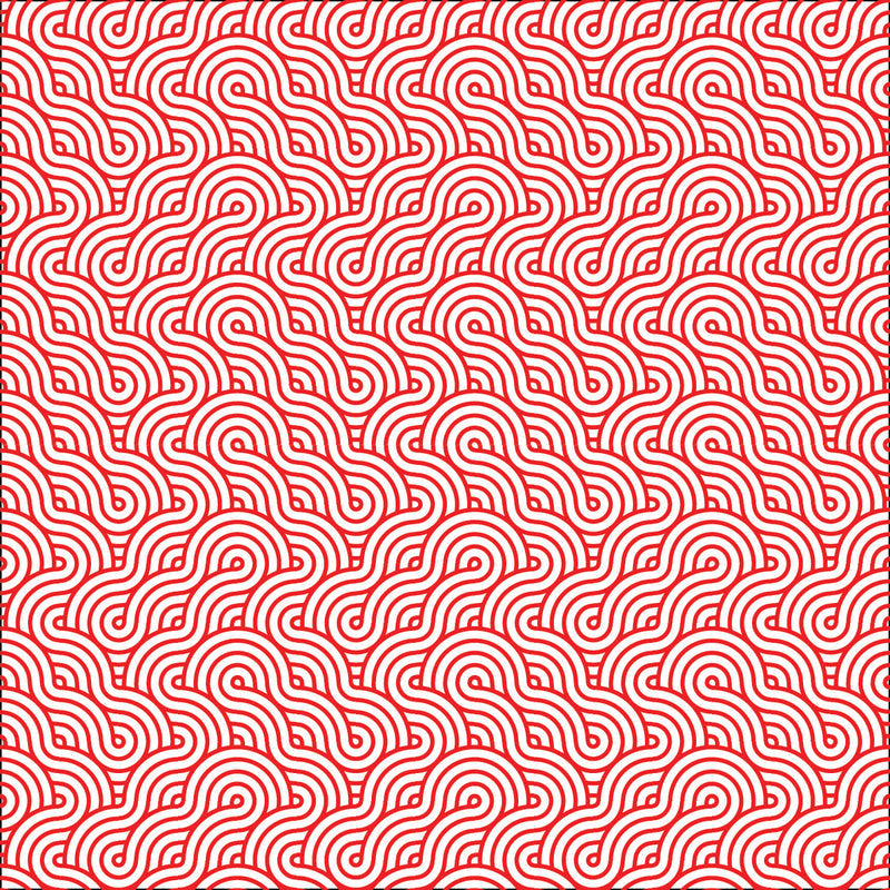Retro Waves Red UV Printed Acrylic Sheet