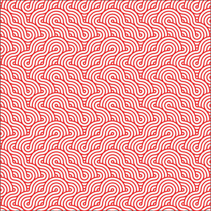 Retro Waves Red UV Printed Acrylic Sheet