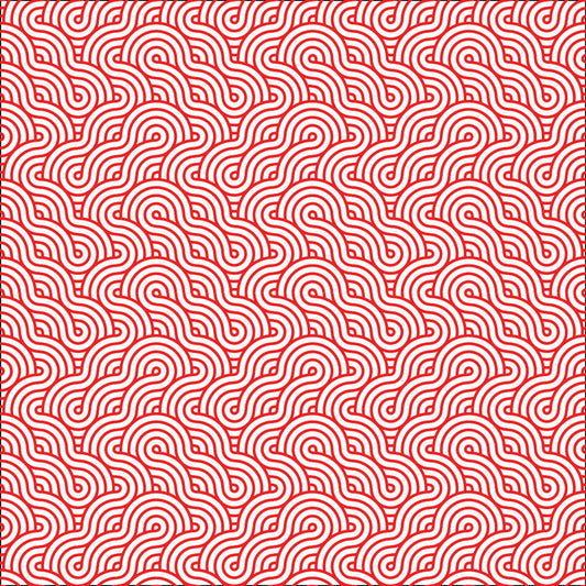 Retro Waves Red UV Printed Acrylic Sheet