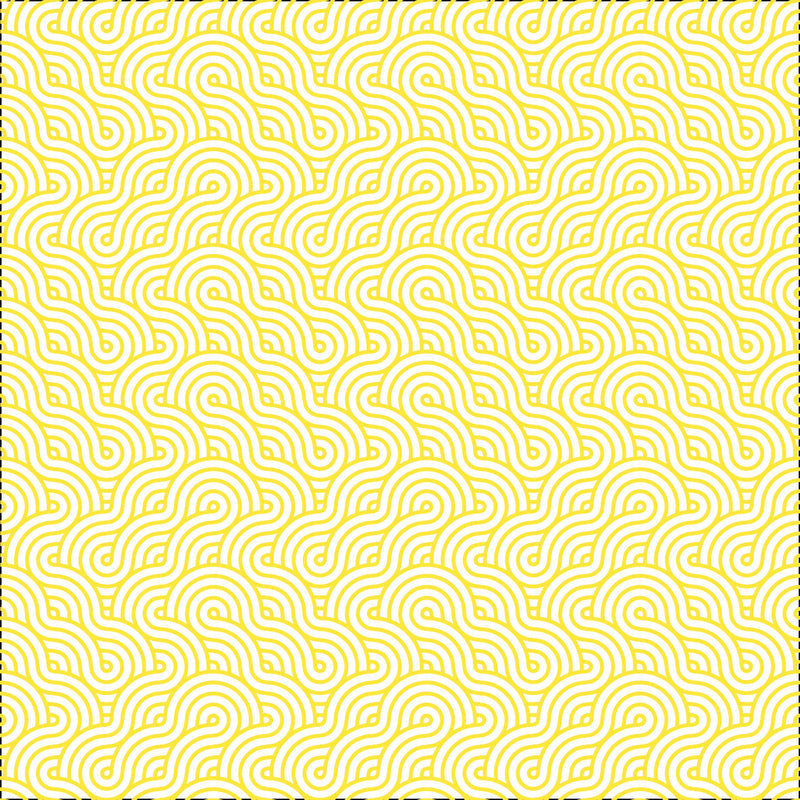Retro Waves Yellow UV Printed Acrylic Sheet